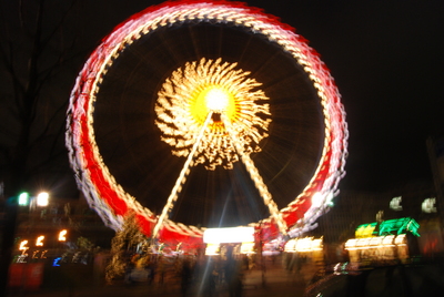 Riesenrad mit Kameraeinstellungen gespielt